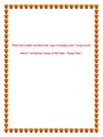 Văn mẫu lớp 10: Phân tích ý nghĩa của hình ảnh ngọc trai giếng nước trong truyền thuyết "An Dương Vương và Mị Châu - Trọng Thủy"