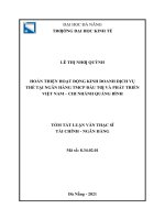 luận văn thạc sĩ hoàn thiện hoạt động kinh doanh dịch vụ thẻ tại ngân hàng TMCP đầu tƣ và phát triển việt nam   chi nhánh quảng bình 