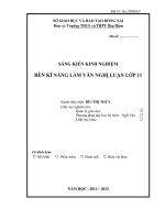 SKKN: Rèn kĩ năng làm văn nghị luận lớp 11