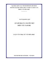 Lễ giỗ họ của người việt miền tây nam bộ     