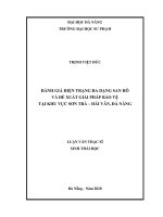 Đánh giá hiện trạng đa dạng san hô và đề xuất giải pháp bảo vệ tại khu vực sơn trà   hải vân, đà nẵng 