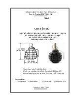 SKKN: Một số bài tập bổ trợ phát triển sức mạnh và hoàn thiện kĩ thuật ném lựu đạn xa trúng đích cho học sinh lớp 11 THPT