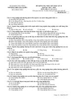 Đề kiểm tra 1 tiết HK 2 môn Địa lí lớp 10 năm 2017-2018 - THPT Gia Nghĩa - Mã đề 257