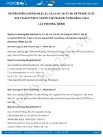 Hướng dẫn giải bài 40,41,42,43,44,45,46 trang 31 SGK Đại số 8 tập 2