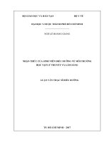 Nhận thức của sinh viên điều dưỡng về môi trường học tập lý thuyết và lâm sàng 
