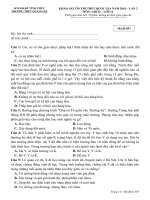 Đề KS ôn thi THPT Quốc gia môn GDCD năm 2017-2018 lần 2 - THPT Quang Hà - Mã đề 857