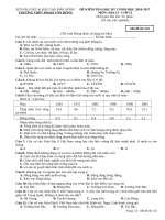 Đề kiểm tra HK1 môn Địa lí lớp 12 năm 2017 - THPT Phạm Văn Đồng - Mã đề 132