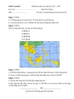 Đề thi học kì 1 môn Địa lý lớp 6 năm 2017 có đáp án - Đề số 1