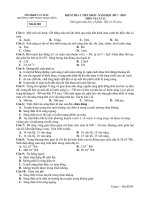 Đề kiểm tra 1 tiết HK2 môn Vật lí 12 năm 2017-2018 có đáp án - Trường THPT Phan Ngọc Hiển
