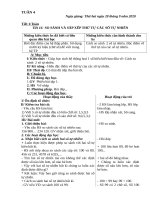 Giáo án lớp 4 tuần 4 năm học 2020-2021