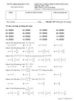 Đề kiểm tra 15 phút lần 4 môn Toán lớp 10 năm 2016-2017 - THPT Hàm Thuận Bắc - Mã đề 557