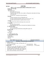 Giáo án Hóa 11 Bài 40 (Tiết 1): Ancol - Cấu tạo, danh pháp, tính chất vật lí