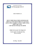 luận văn thạc sĩ hoàn thiện hoạt động kinh doanh dịch vụ ngân hàng điện tử tại ngân hàng nông nghiệp và phát triển nông thôn việt nam – chi nhánh tỉnh quảng bình 