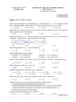 Đề kiểm tra giữa HK1 môn Toán lớp 11 năm 2018-2019 - THPT Lý Bôn - Mã đề 485