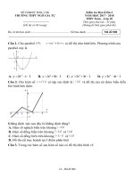 Đề kiểm tra 1 tiết lần 2 môn Đại số lớp 10 năm 2017-2018 - THPT Ngô Gia Tự - Mã đề 008