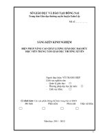 Sáng kiến kinh nghiệm: Biện pháp nâng cao chất lượng giáo dục đạo đức học viên trung tâm giáo dục thường xuyên