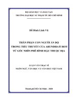Thân phận con người ấn độ trong tiểu thuyết của arundhati roy từ góc nhìn phê bình hậu thuộc địa  
