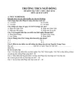 Đề kiểm tra 1 tiết HK 2 môn Lịch Sử 8 năm 2017-2018 có đáp án - Trường THCS Ngô Đồng