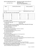 Đề kiểm tra 45 phút môn GDCD lớp 10 lần 1 năm 2016-2017 - THPT Hàm Thuận Bắc - Mã đề 628