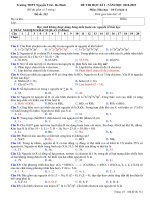 Đề kiểm tra HK1 môn Hóa học lớp 10 năm 2018-2019 - THPT Nguyễn Trãi - Mã đề 312
