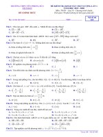 Đề thi KSCL môn Toán 10 năm 2019-2020 có đáp án - Trường THPT Yên Phong số 1 (Lần 1)
