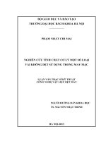 Nghiên cứu tính chất cơ lý một số loại vải không dệt sử dụng trong may mặc