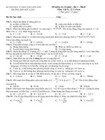 Tổng hợp Đề kiểm tra 15 phút lần 1 môn Vật lý 12 (Cơ bản)