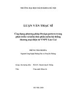 Ứng dụng phương pháp design pattern trong phát triển và kiểm thử phần mềm hệ thống thương mại điện tử VNPT lào cai