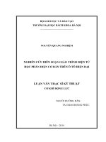 Nghiên cứu biên soạn giáo trình điện tử học phần hệ thống điện cơ bản trên ô tô hiện đại