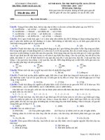 Đề thi KSCL ôn thi THPT môn Sinh học lớp 12 năm 2016-2017 lần 3 - THTP Ngô Gia Tự - Mã đề 493