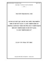 Đánh giá kết quả bước đầu điều trị nhiễm khuẩn huyết nặng và sốc nhiễm khuẩn trong 6 giờ đầu theo hướng dẫn “chiến dịch hồi sức nhiễm khuẩn huyết nặng và sốc nhiễm khuẩn 