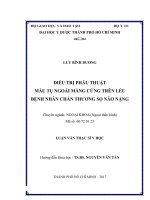 Điều trị phẫu thuật máu tụ ngoài màng cứng trên lều bệnh nhân chấn thương sọ não nặng 
