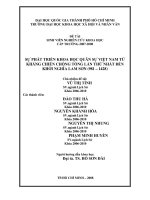 Sự phát triển khoa học quân sự việt nam từ kháng chiến chống tống lần thứ nhất đến khởi nghĩa lam sơn (981   1428)    