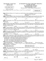 Đề thi KSCL môn Vật lí lớp 12 năm 2017-2018 - Sở GD&ĐT Quảng Nam - Mã đề 217