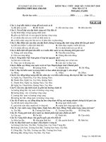 Đề kiểm tra 1 tiết môn Địa lí lớp 12 năm 2017-2018 - THPT Bắc Trà My - Mã đề 646