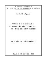 Năng lực cảm xúc xã hội của sinh viên dân tộc thiểu số trường đại học tây nguyên  