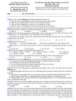 Đề thi KSCL ôn thi THPT môn Sinh học lớp 12 năm 2016-2017 lần 3 - THTP Ngô Gia Tự - Mã đề 245
