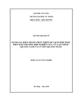 Đánh giá hiện trạng phát triển du lịch sinh thái biển đảo trường hợp nghiên cứu tại cù lao chàm (quảng nam) và lý sơn (quảng ngãi) 