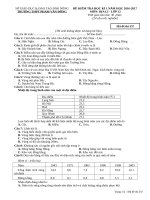 Đề kiểm tra HK1 môn Địa lí lớp 10 năm 2017 - THPT Phạm Văn Đồng - Mã đề 357