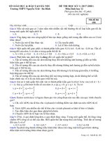 Đề thi HK 1 môn Sinh lớp 12 năm 2017-2018 - THPT Nguyễn Trãi - Mã đề 158