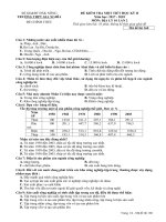 Đề kiểm tra 1 tiết HK 2 môn Địa lí lớp 10 năm 2017-2018 - THPT Gia Nghĩa - Mã đề 160