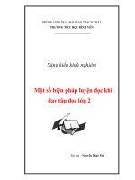 Sáng kiến kinh nghiệm: Một số biện pháp luyện đọc khi dạy tập đọc lớp 2