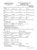 Đề kiểm tra 1 tiết HK 2 môn Hóa học lớp 12 năm 2017-2018 - THPT Gia Nghĩa - Mã đề 418