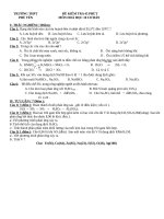 Đề kiểm tra 45 phút môn Hóa học lớp 10 (Cơ bản) - Trường THPT Phù Yên