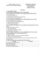 Đề thi học kì 1 môn GDCD lớp 6 năm 2017-2018 có đáp án - Trường THCS Lê Hồng Phong