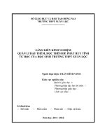 Sáng kiến kinh nghiệm: Quản lí dạy thêm, học thêm để phát huy tính tự học của học sinh trường THPT Xuân Lộc
