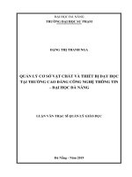 Quản lý cơ sở vật chất và thiết bị dạy học tại trường cao đẳng công nghệ thông tin   đại học đà nẵng  