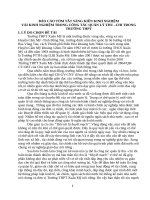 Báo cáo tổng kết sáng kiến kinh nghiệm: Vài kinh nghiệm trong công tác quản lý thu - chi trong trườngTHPT