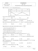 Đề thi thử TN THPT 2021   môn toán   bộ đề theo mức độ   GV ĐHSP   đề 7   file word có đáp án 