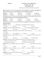 2  đề thi thử TN THPT 2021   môn tiếng anh   penbook   đề số 2   file word có lời giải 